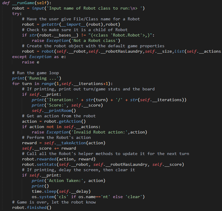 Python Laundry Robot