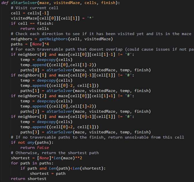Python Maze Generator and Solver